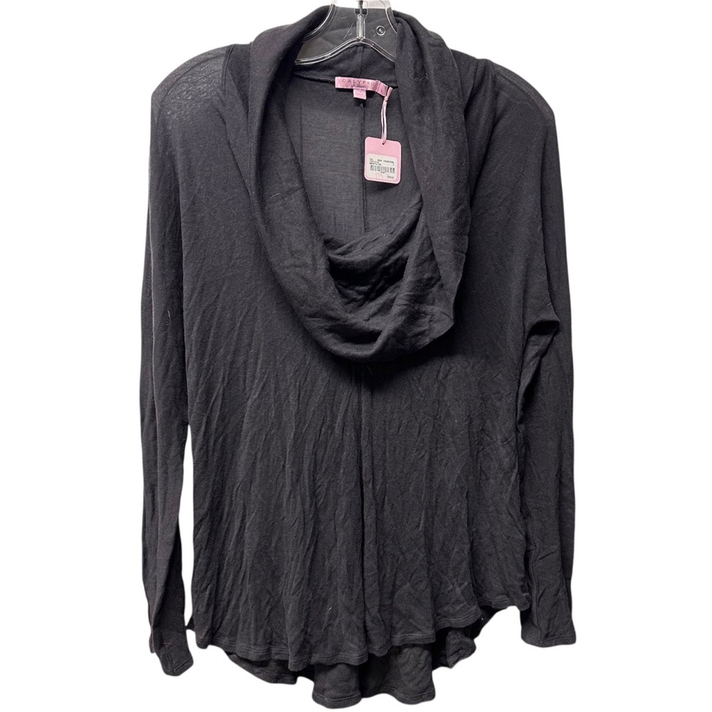 CALYPSO ST. BARTH Tencel/Cashmere Semi Sheer Cowl Neck Top L